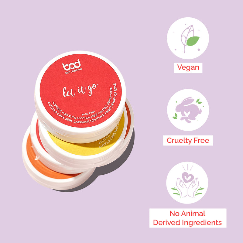 Let It Go Cuticle Care Nail Lacquer Remover Pads